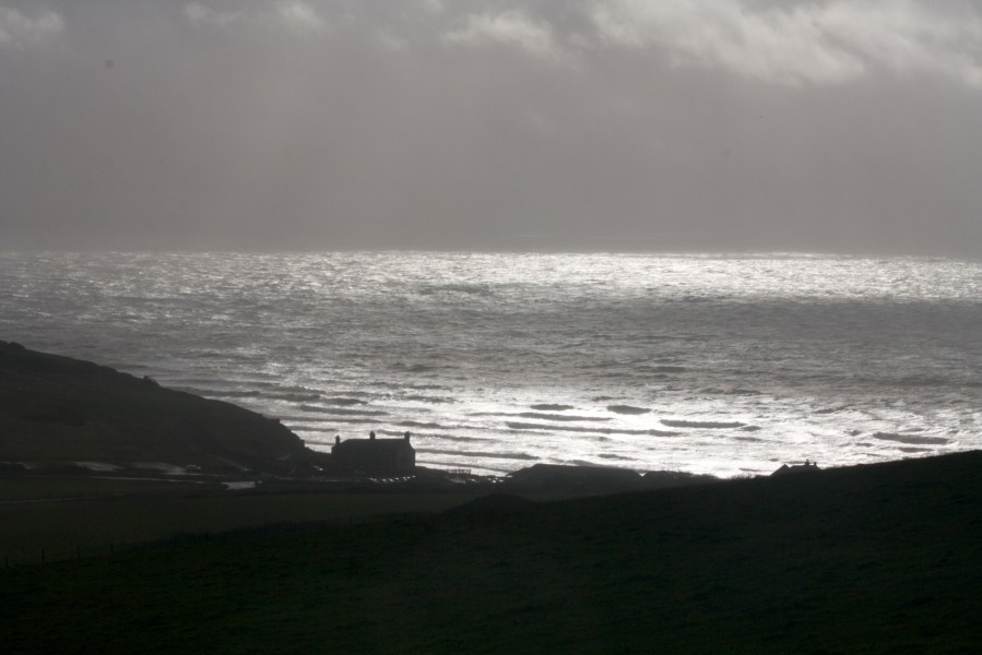Sunlight on the water at Birling Gap